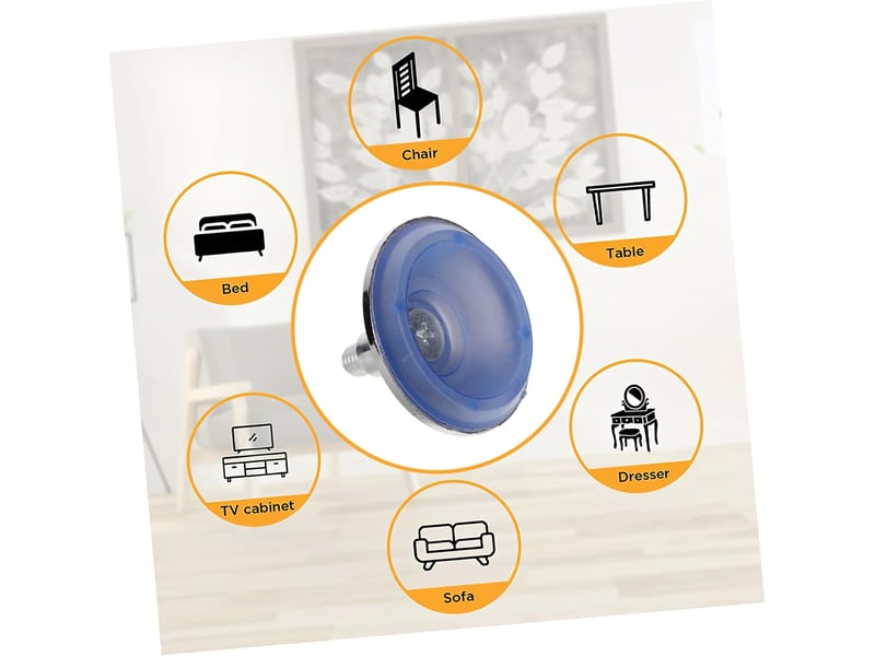  Lot de 4 supports réglables pour mobiliers, antidérapants et anti-rayures, installation simple pour surélever canapé, table et armoire  - Conforama E