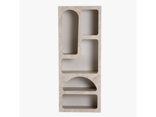Bibliothèque avec 5 niches beige