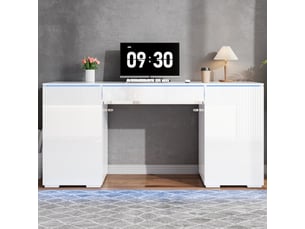 Bureau enfant Fay Lum 140 cm coloris blanc