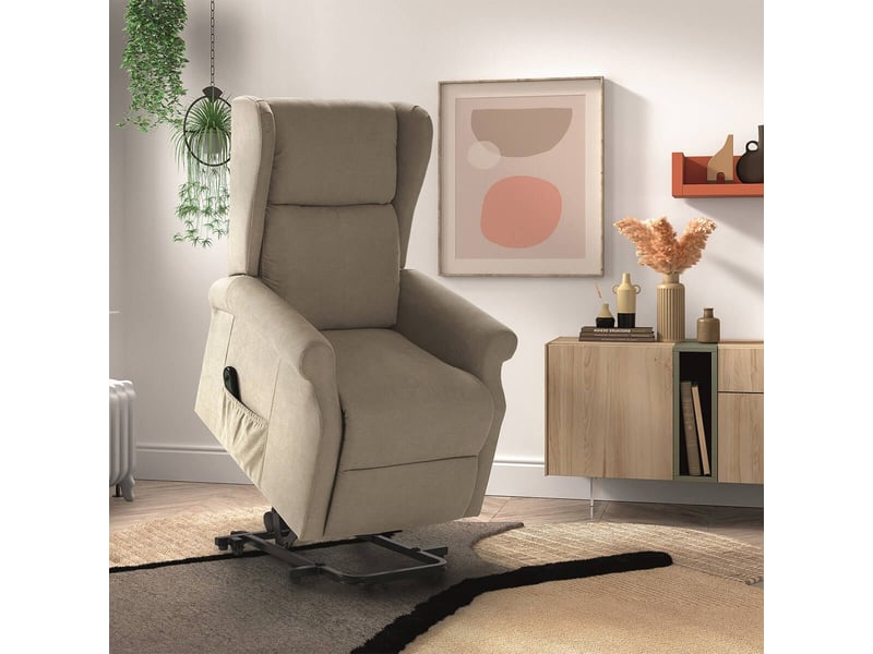  Fauteuil releveur relax électrique tissu waterproof beige - alcanti ALCANTI - Conforama E