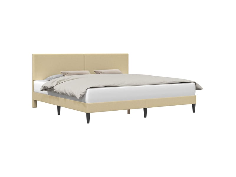  Lit double- lit adulte -  cadre de lit avec tête de lit gris vert clair 200 x 200 cm  - Conforama A