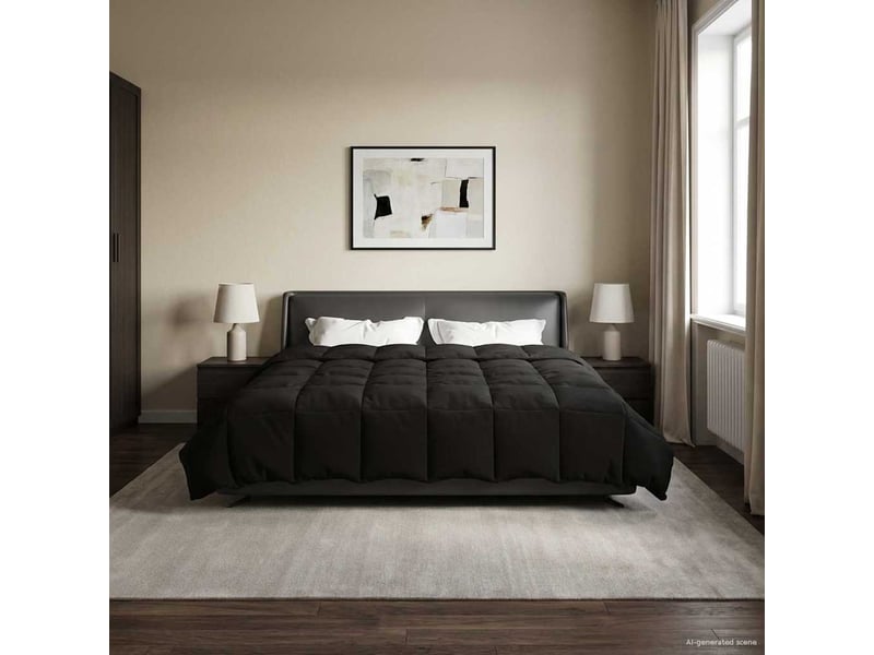Duvet - couette complet toute l'année 260 x 220 cm 4 saisons noir - Conforama B