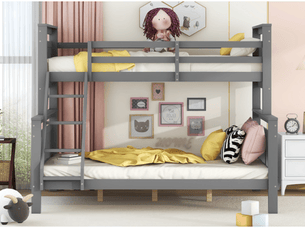 Lit mezzanine 90x200 cm BIQZUYA coloris gris