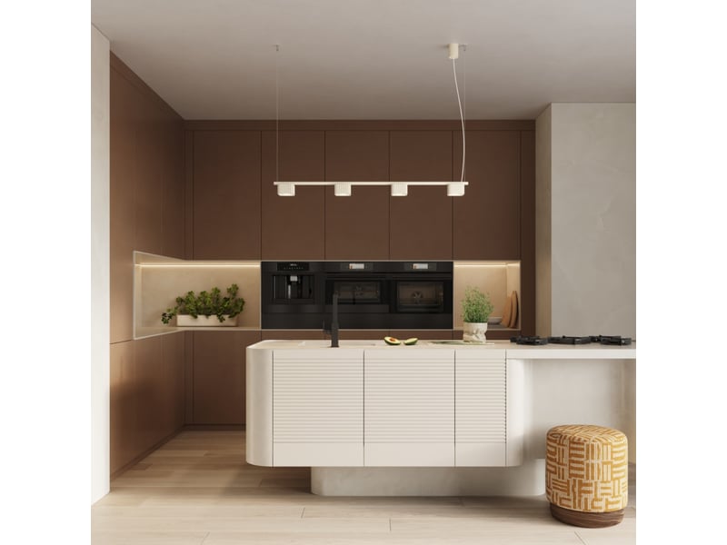 Lustre riff 4 beige gx53 aluminium moderne 208x122x10cm SL.3027 - Conforama B