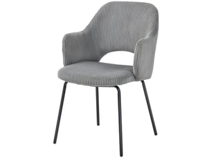Chaise homcom style contemporain pour salle à manger en tissu côtelé design