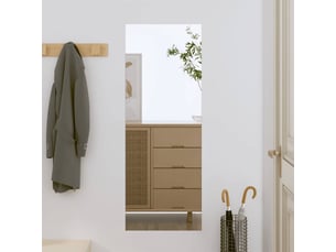 Miroir rectangulaire à fixer coloris gris <strong></strong>  <strong></strong> - 30 cm x 80 cm