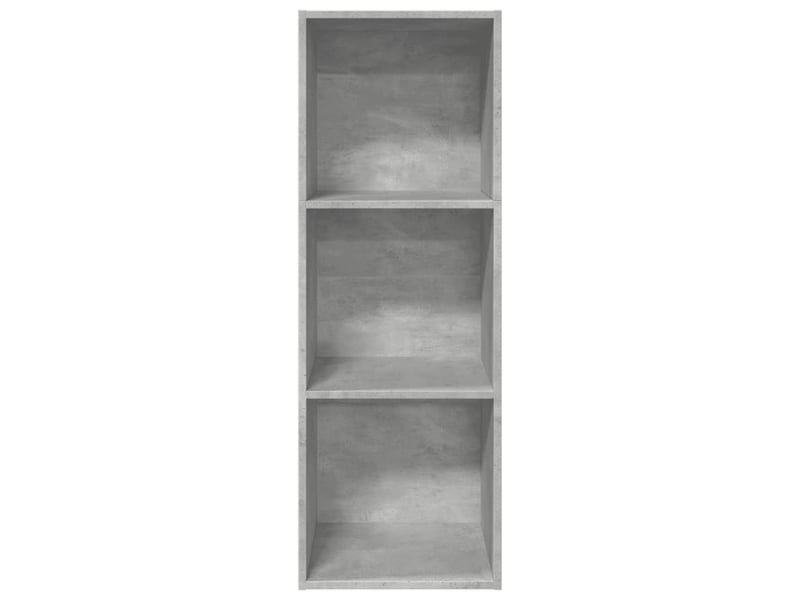  Bibliothèque, meuble de rangement salon gris béton 40x30x114 cm bois d'ingénierie  - Conforama D