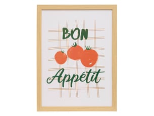 Affiche encadrée berny 21x30cm rouge
