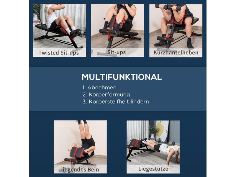  Banc de musculation réglable 64x146 cm métal noir  - Conforama E
