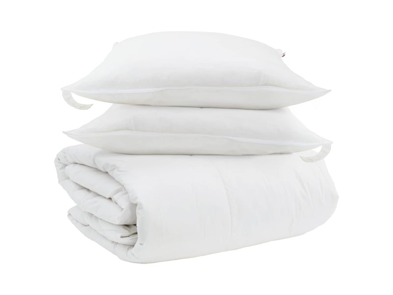  Ensemble de duvet avec oreiller 3 pièces - couette blanc plume de canard  - Conforama A