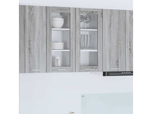 Meuble de rangement cuisine, armoire suspendue 2 pcs gris sonoma bois d'ingénierie shl3850