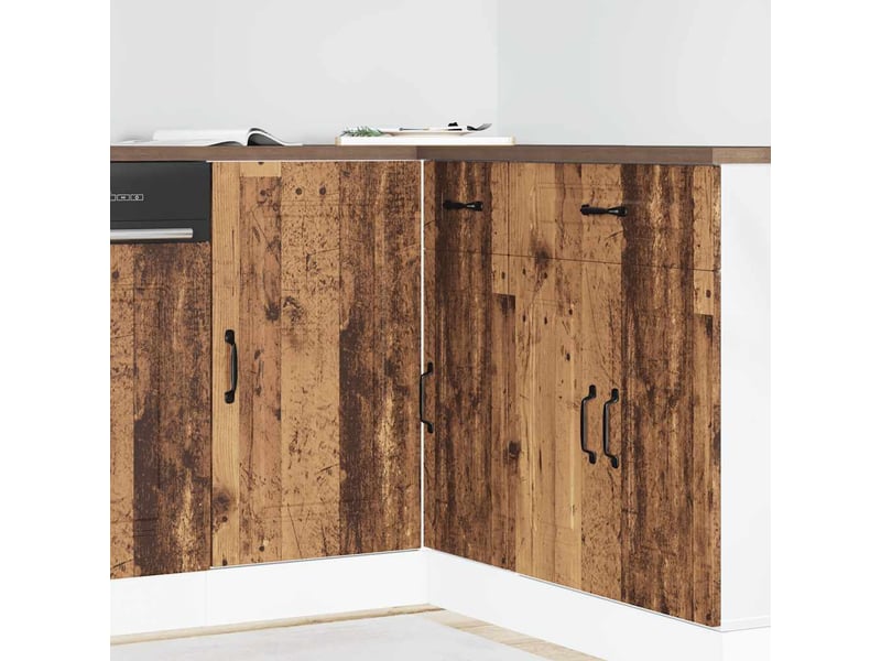 Meuble de rangement, armoire de cuisine kalmar vieux bois bois d'ingénierie shl7928  - Conforama B