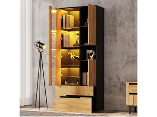 Vitrine coloris naturel  <strong>LEYTN</strong> <strong></strong> - 70 cmx180 cm