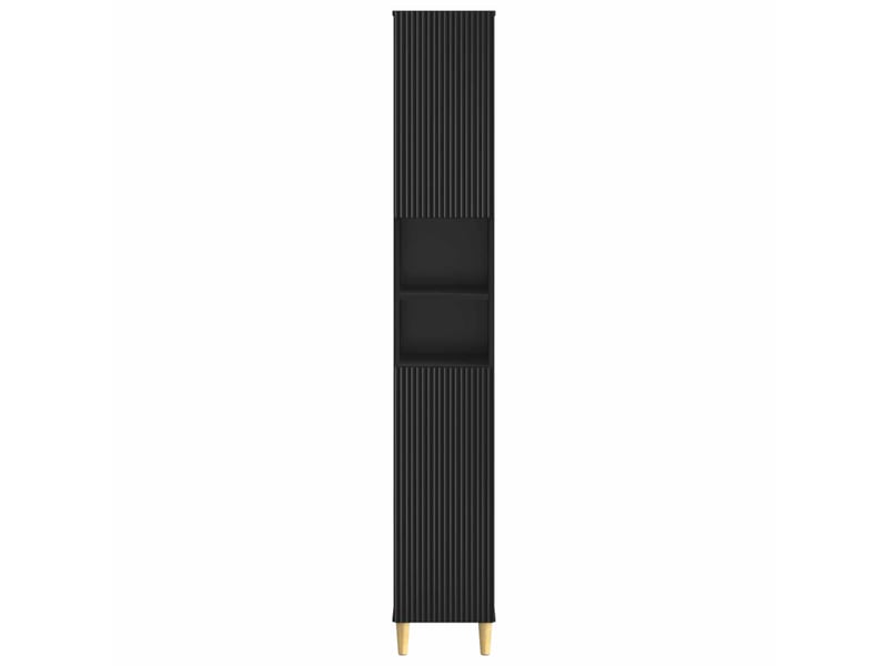 Colonne de salle de bain avec étagère ouverte arnhem noir - Conforama D