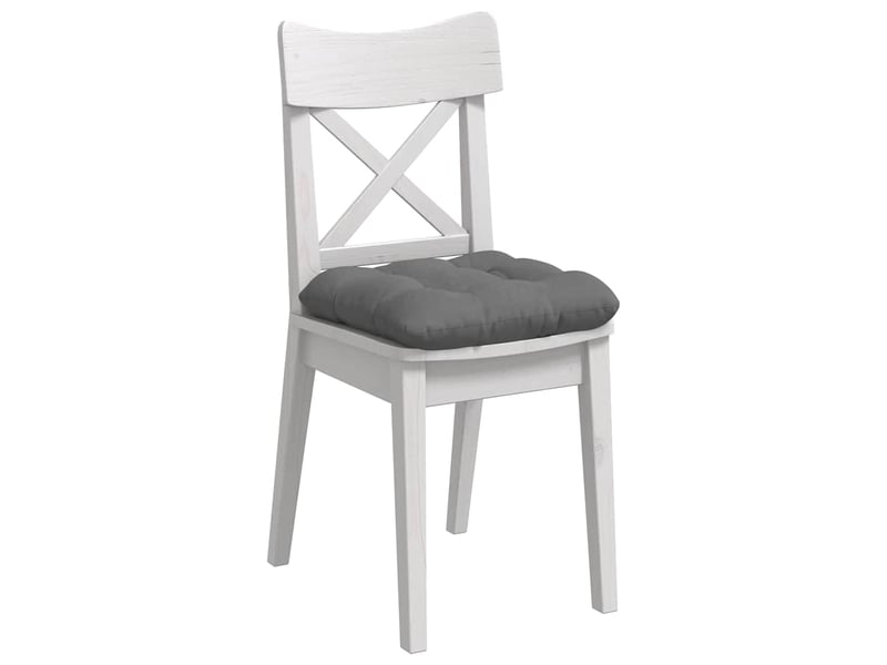 Lot de 4 coussins de siège, coussins décoratifs tissu en microfibre gris foncé cf59971 - Conforama C