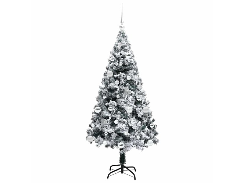 Sapin de noël artificiel, arbre de noël blanc 150 cm pvc, acier et plastique shl8121 - Conforama D