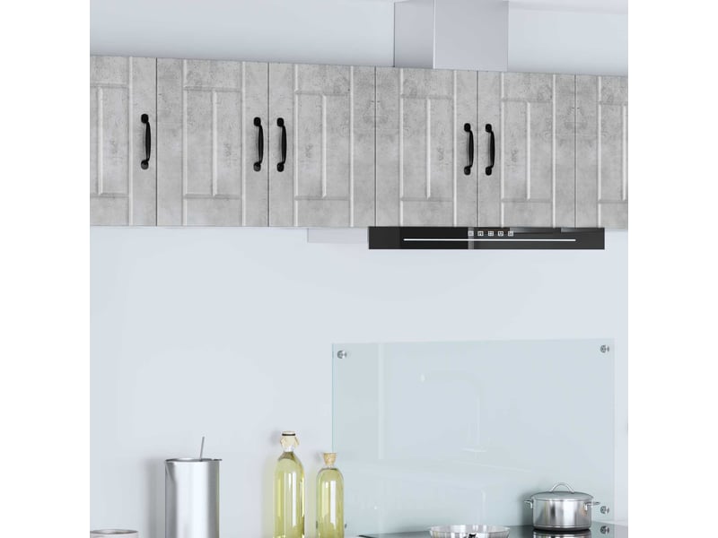 Meuble mural de cuisine | armoire de cuisine 2 pcs gris béton bois d'ingénierie shl2679 - Conforama B