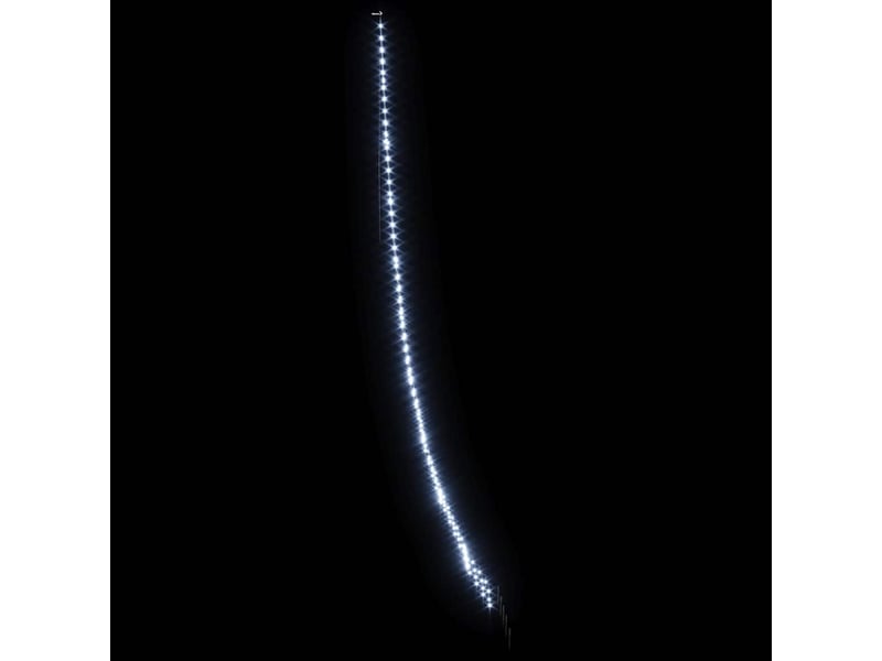 Arbre de noël, sapin de noël led avec piquets au sol blanc froid 511 cm métal  - Conforama E