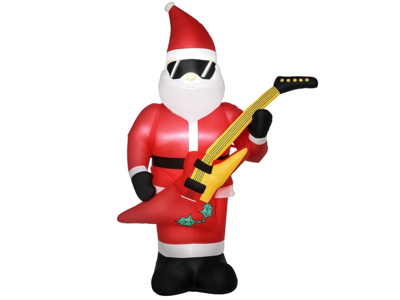  Décoration noël gonflable père noël extérieur avec soufflerie incluse 140 m rouge et blanc  - Conforama A