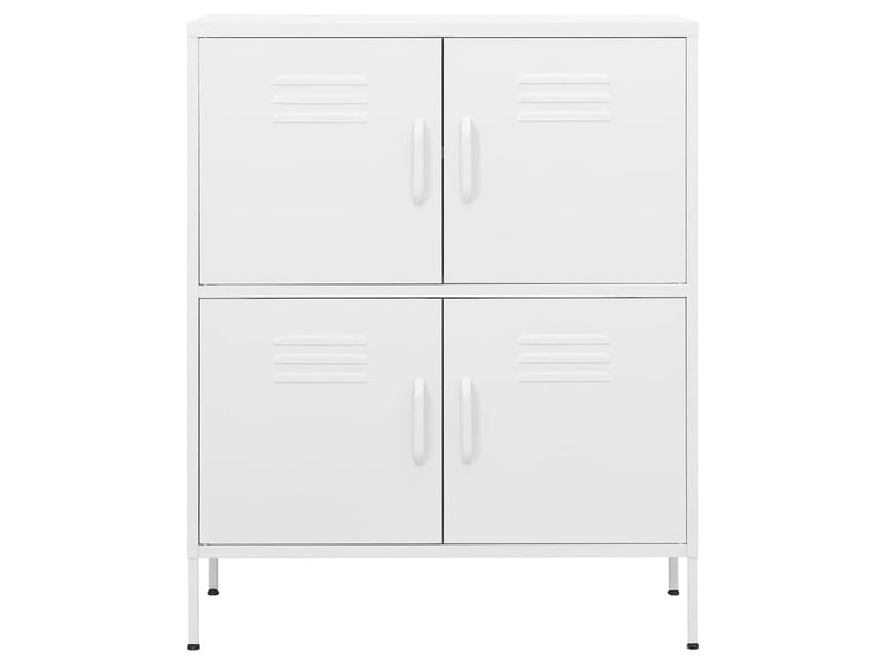  Armoire de rangement, rangement bureau blanc 80x35x101,5 cm acier shl7989  - Conforama C