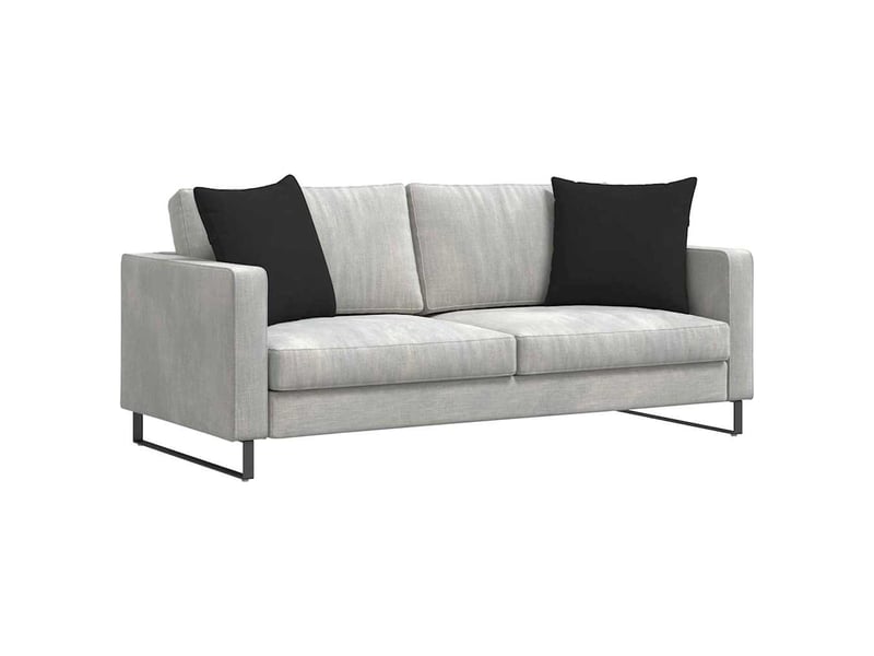  Lot de 2 coussins de canapé, coussins décoratifs tissu noir 50 x 50 cm cf58916  - Conforama C