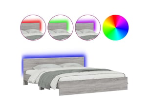 Lit 2 places 200x200 cm coloris gris