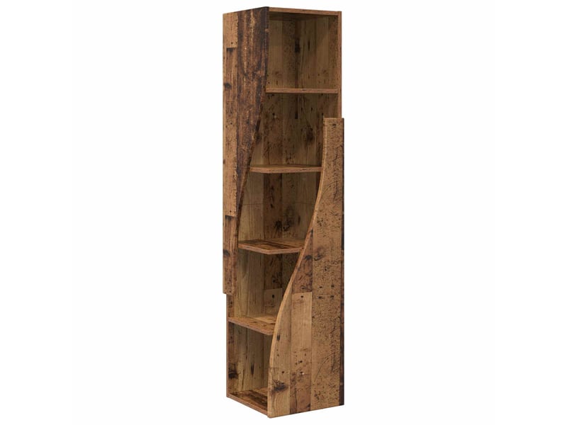  Meuble d'angle, meuble de rangement salon 32x32x140cm bois d'ingénierie bois ancien  - Conforama A