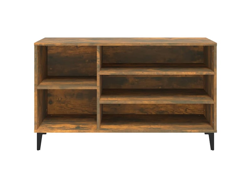  Meuble à chaussure, armoire à chaussures chêne fumé 102x36x60 cm bois d'ingénierie shl4517  - Conforama E