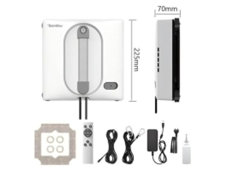 Nettoyeur lave vitre automatique robot 5500 pa, 5 modes de nettoyage, contrôle par application et télécommande, pulvérisateur double face 85  - Conforama D