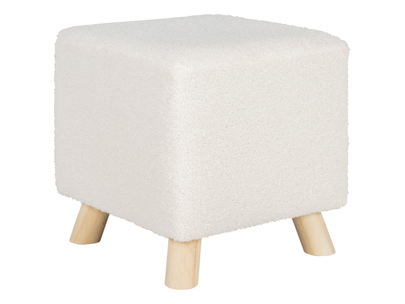 Pouf INAYA coloris blanc - Conforama B