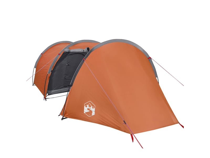  Tente de camping, tente tunnel 4 personnes orange imperméable  - Conforama D