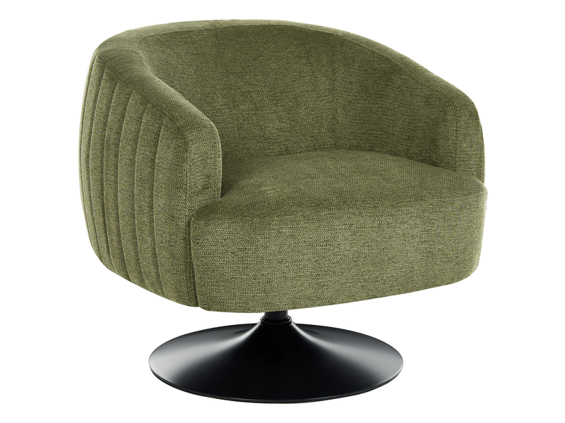 Fauteuil pivotant norager tissu vert - Conforama A