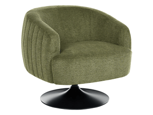Fauteuil fixe pivotant Tissu vert vendu A l'unité