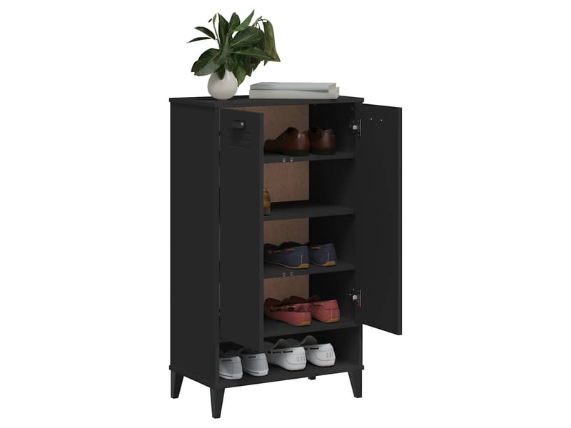  Meuble à chaussure, armoire à chaussures viken noir bois d'ingénierie  - Conforama D