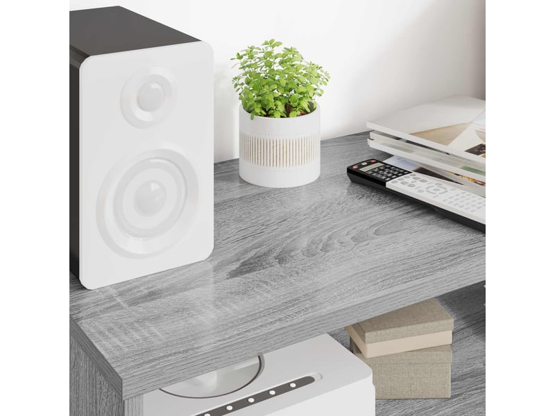  Meuble tv - banc tv - meuble de rangement 80 x 35 x 40 cm gris sonoma bois d'ingénierie  - Conforama D
