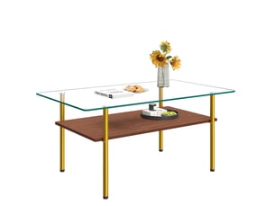 Table basse rectangulaire coloris bicolore LPOSPI  - 58 cmx98 cm