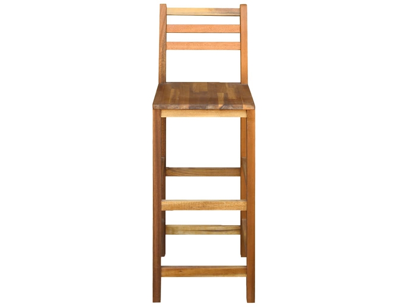  Lot de 2 tabourets de bar bois d'acacia massif  - Conforama D