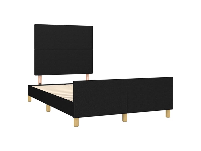  Lit double- lit adulte -  cadre de lit sans matelas noir 120x190 cm tissu  - Conforama B