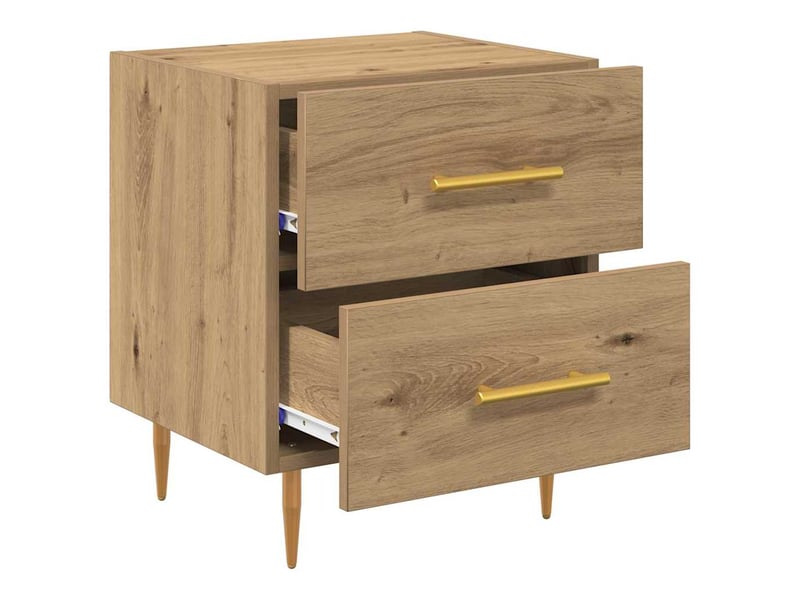  Table de chevet - cabinet de chevet - table de nuit 2 pièces chêne artisanal 40 x 35 x 47,5 cm  - Conforama D