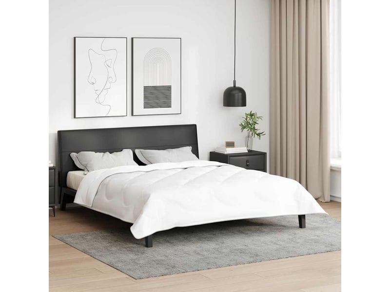  Duvet 2-en-1 262 x 242 x 10 cm hiver - couette polyester blanc respirant  - Conforama B