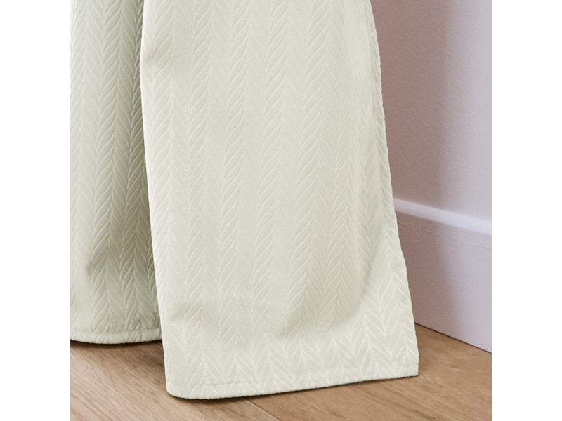  Rideau en velours relief livane 140x240cm naturel  - Conforama C