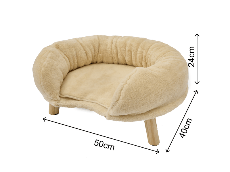  Fauteuil - polyester - beige 50x40x24cm - Conforama E