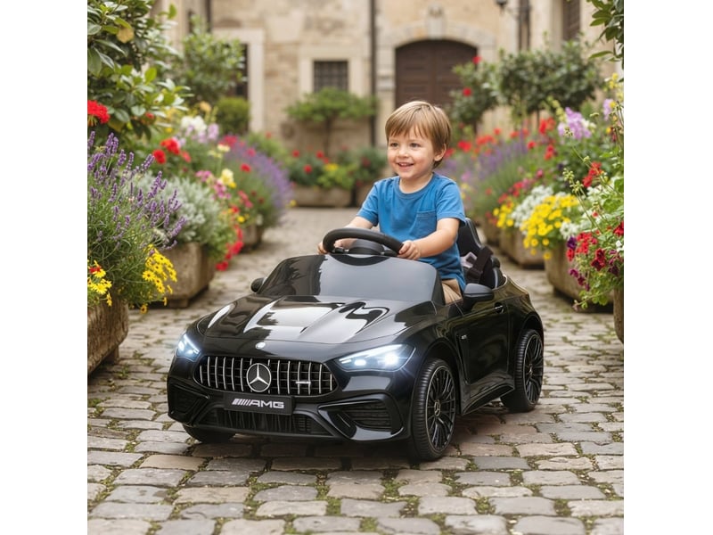  Voiture électrique enfant 99x55x43 cm mercedes-amg en plastique noire  - Conforama B