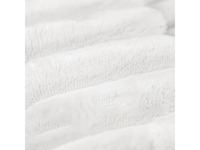 Canapé droit 2 places 180 cm blanc crème en velours côtelé, design cloud sans cadre, assise profonde, sans montage Fay Lum - Conforama E