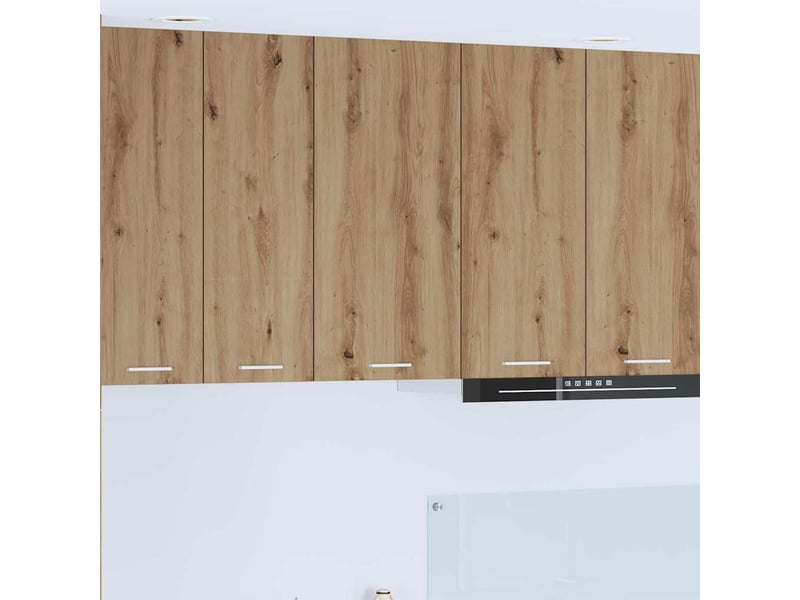  Meuble de rangement cuisine, armoire suspendue chêne artisan et blanc 40x31x80cm  - Conforama B