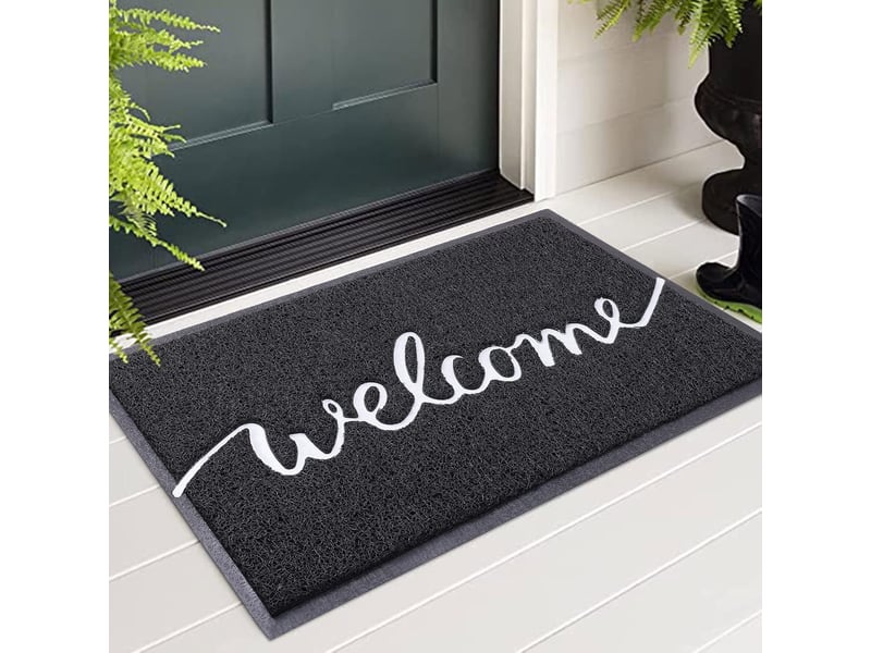  1 pièce 40 x 60 cm (noir) paillasson extérieur welcome, paillasson intérieur, tapis d'entrée, paillasson extérieur antidérapant et anti-poussière  - Conforama A