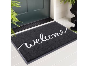 1 pièce 40 x 60 cm (noir) paillasson extérieur welcome, paillasson intérieur, tapis d'entrée, paillasson extérieur antidérapant et anti-poussière