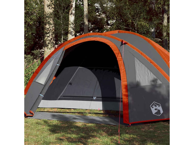 Tente de camping, tente à dôme 4 personnes orange imperméable - Conforama B