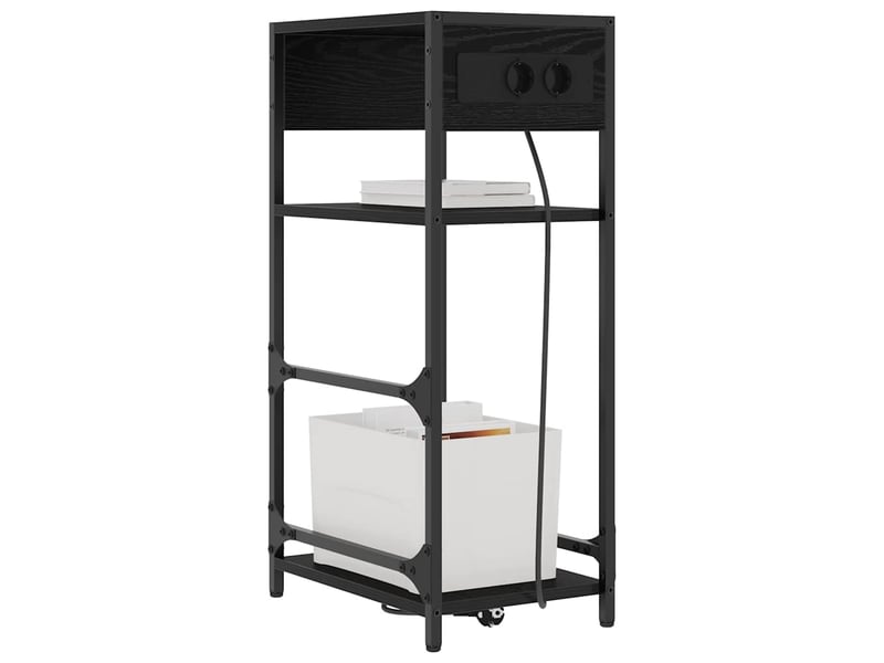  Table de chevet - cabinet de chevet - table de nuit chêne noir 40 x 27 x 76 cm bois d'ingénierie  - Conforama B