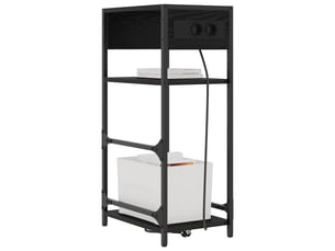 Table de chevet - cabinet de chevet - table de nuit chêne noir 40 x 27 x 76 cm bois d'ingénierie
